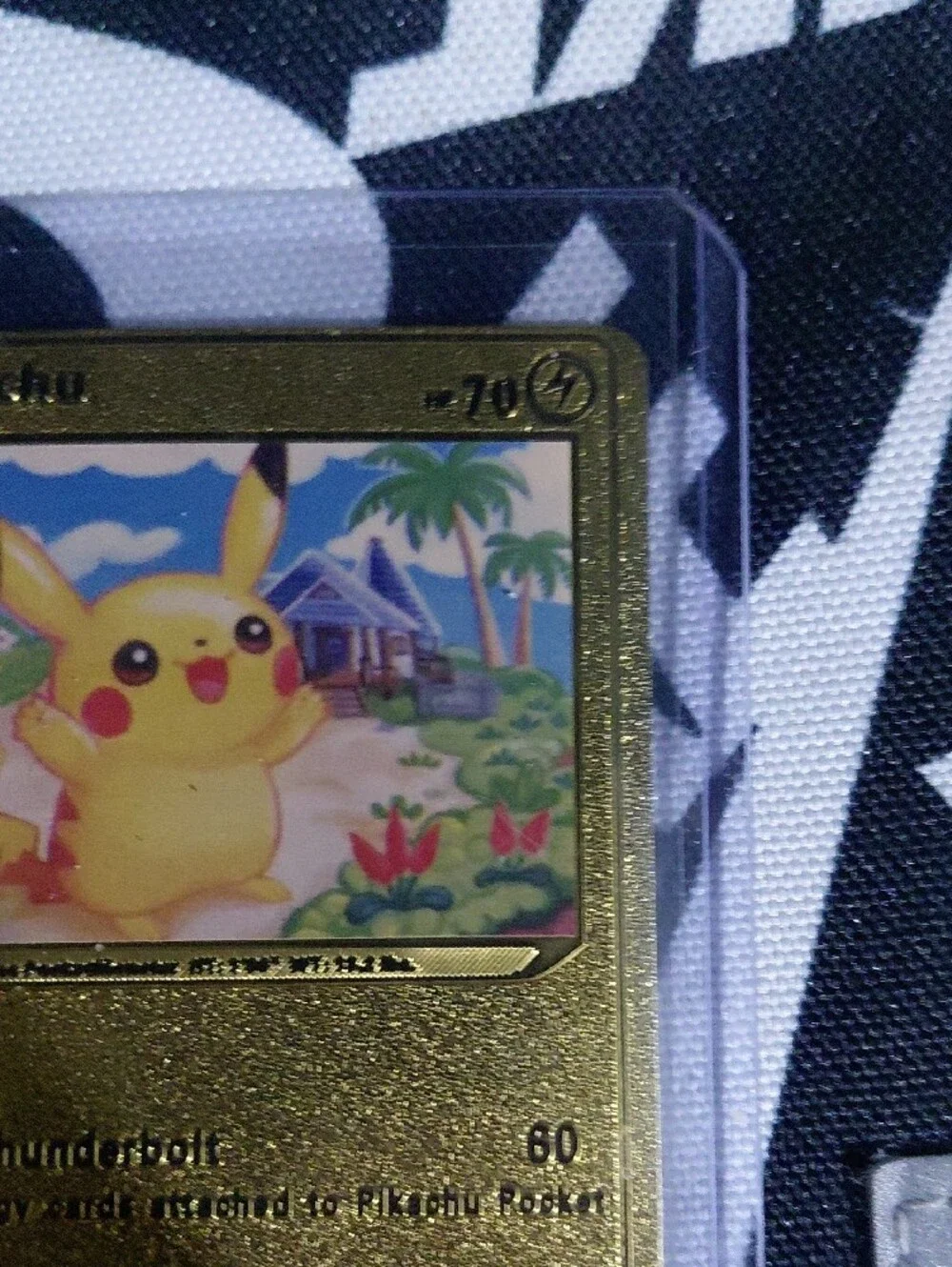 Gold Foil Pikachu Collectible Card - Yellow